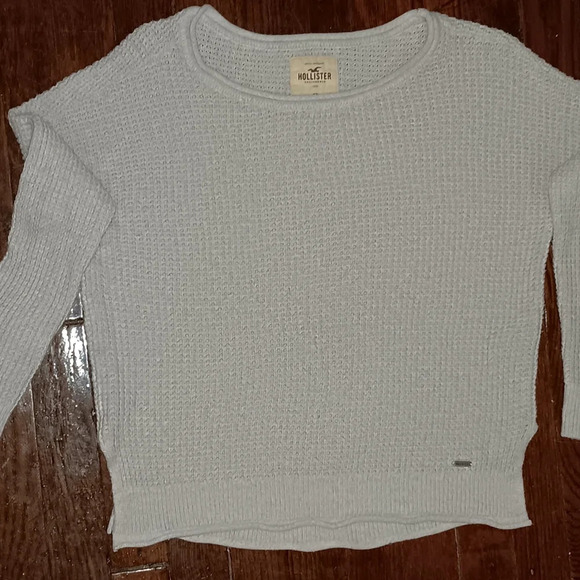 HOLLISTER OVERSIZE XS LONGSLEEVE SWEATER Teen- WOMEN SILVER Top Shirt - Picture 2 of 12